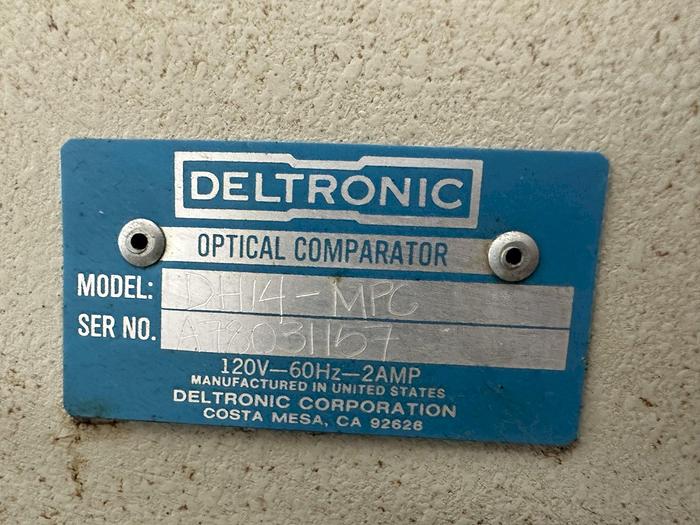 Used DELTRONIC DH14-MPC OPTICAL COMPARATOR