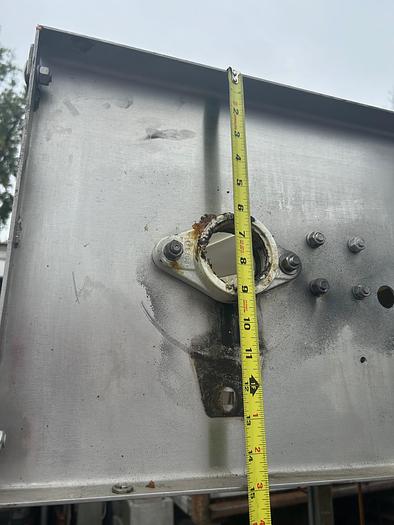 Used INCLINE CLEATED BELT CONVEYOR, STAINLESS STEEL, 24’’ WIDE X 120’’ LONG