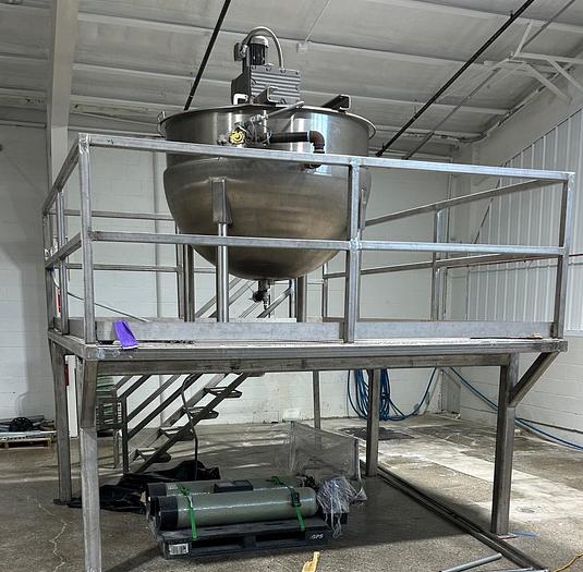 Used Befco 220 Gallon Stainless Steel Cooking Kettle w/Agitator 