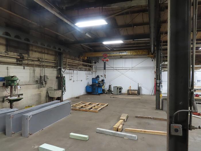 Used 3-Ton x 60 LF Dual Bridge Cleveland Tramrail Underslung Crane w/ (2) 3-Ton CM Lodestar Hoists (20' Span)