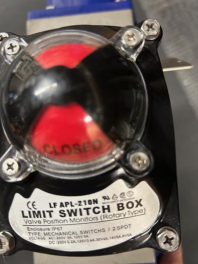 Used Bi-Torq PN115SR, 4" Butterfly Valve W/ Pneumatic Actuator & VRC Bray VE900G-T1