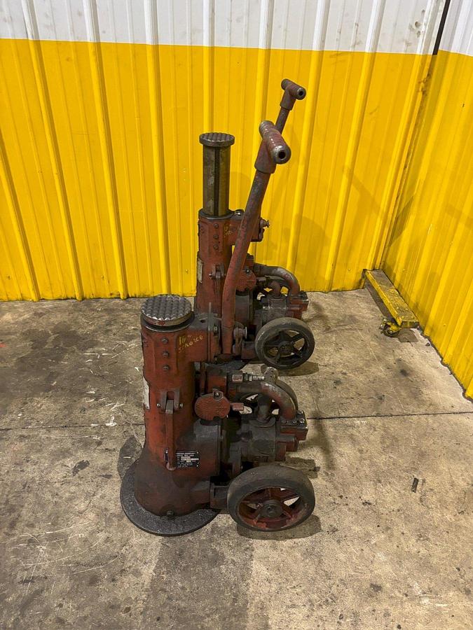 Used (2) 50-Ton Duff Norton Model #: 528-AMJ Air Motor Jacks, 17" Lift