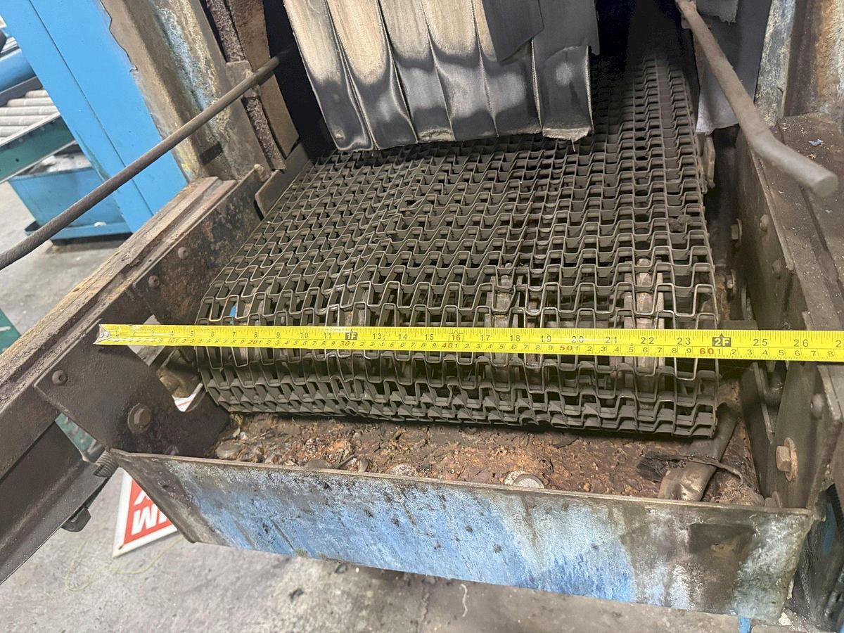 Used 24" x 24" RANSOHOFF 3-STAGE STEEL MESH CONVEYOR PASS THROUGH PARTS WASHER