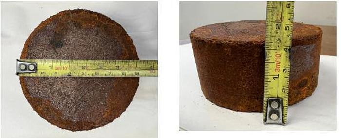 Used 196 TON X 3.5 ARS MODEL #RST 1000 HORIZONTAL HYDRAULIC BRIQUETTER / PUCKING PRESS SYSTEM