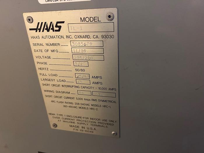 Used 2009 Haas TL-1 CNC Lathe