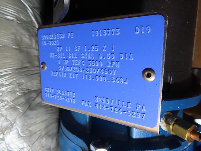 Used Chipblaster CB.10-9021  Pump 3ph 0.75k Scot Model 11