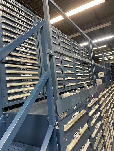 Used 30 Stanley Vidmar Cabinets & Vidmar Shelves