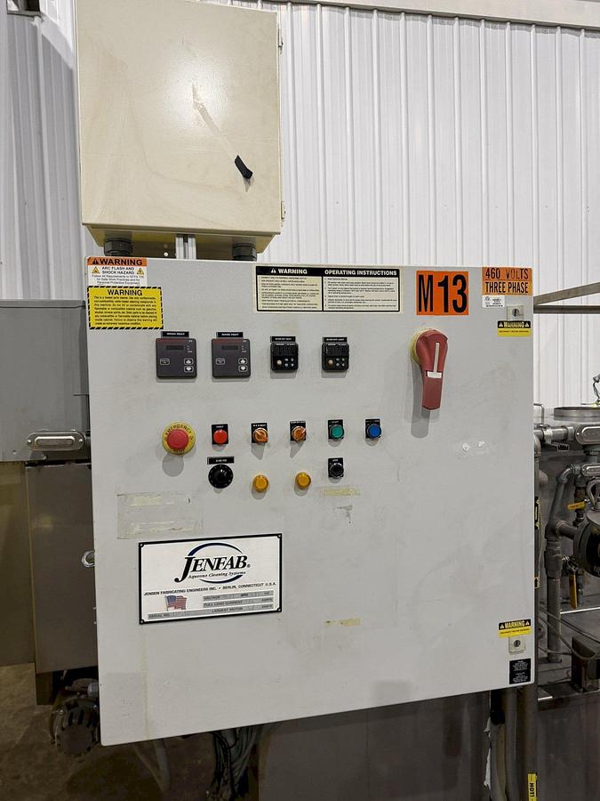 Used 2018 JENFAB STAINLESS MODEL #LJ 19" ROTARY DRUM WASH / RINSE / DRAY PARTS WASHER SYSTEM 