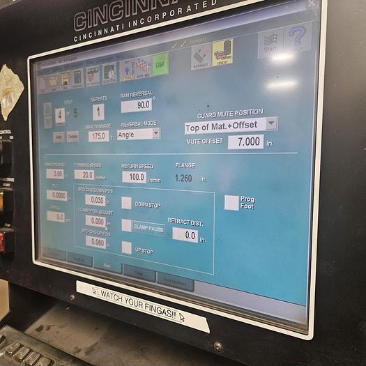Used 175 Tons x 10' Cincinnati CNC Press Brake (1990)
