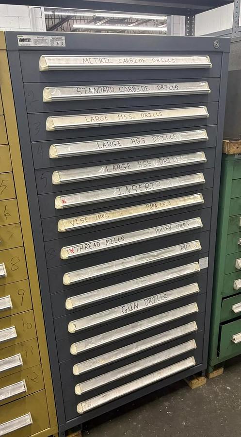 Used 15-Drawer Stanley Vidmar Cabinet