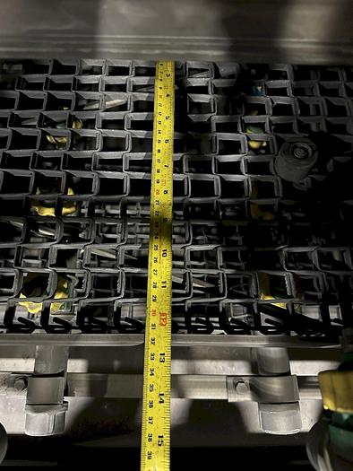 Used 3-LANE 12" WIDE BELT, 4-STAGE STAINLESS STEELL WASHER JENFAB MODEL #MCCS-3000SS2F