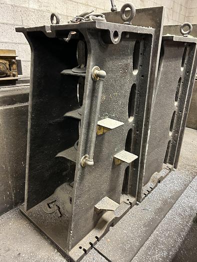 Used 36" W x 74.5" H x 38" PAIR OF (2) STEEL BORING MILL ANGLE PLATES