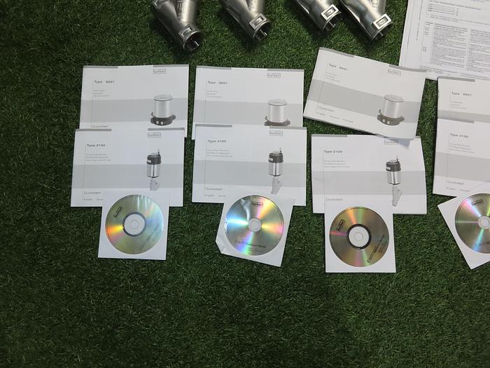 Used Burkert 8801 2100 A 5/4. PTFE SS G1 1/4 Valves