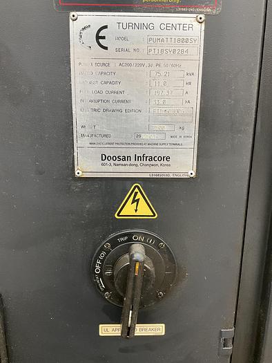 Used 2008 Doosan  Puma TT1800SY CNC Lathe