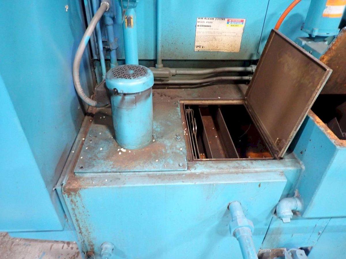Used 24" x 24" RANSOHOFF 3-STAGE STEEL MESH CONVEYOR PASS THROUGH PARTS WASHER