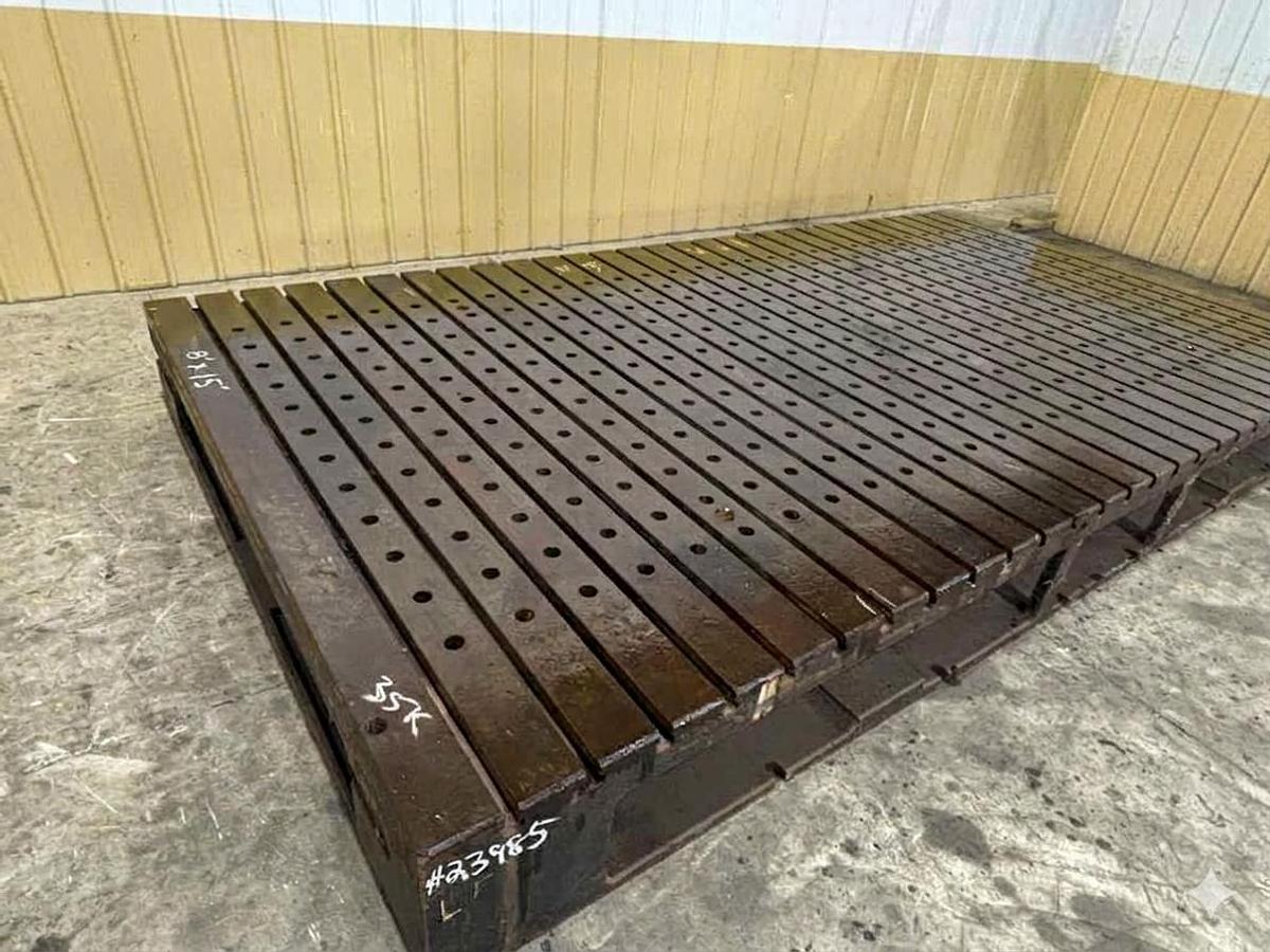 Used 15' x 8' T-Slotted Bolster Plate