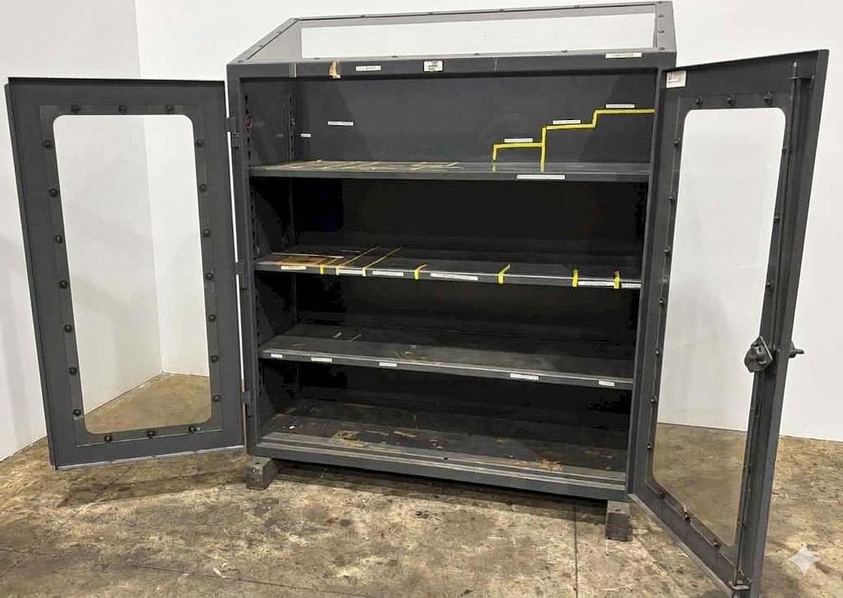 Used STRONGHOLD MODEL #55-LD-243-BL-SL-SRPG HEAVY DUTY CABINET W/ SEE-THROUGH DOORS