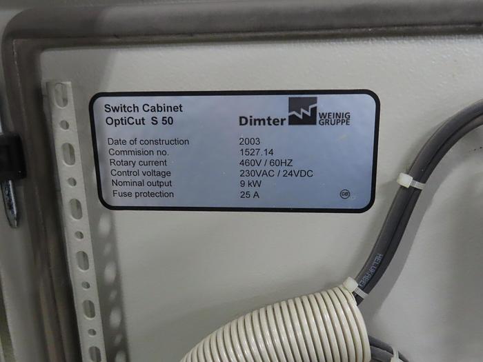 Used Weinig Dimter Gruppe Opticut S 50 Cross-Cut Saw  