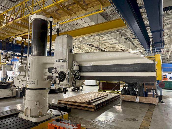 Used 10' X 22" CARLTON 5A RADIAL ARM DRILL.