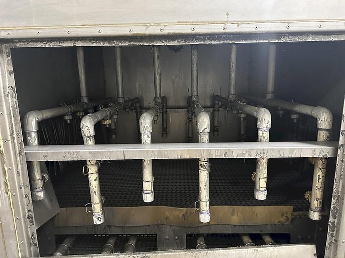 Used 3 STAGE X 36" X 18" WALSH MODEL #AOE286 STEEL MESH-BELT PASS-THROUGH STAINLESS WASHER