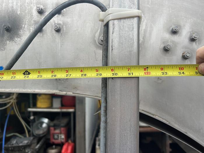 Used INCLINE CLEATED BELT CONVEYOR, STAINLESS STEEL, 24’’ WIDE X 120’’ LONG