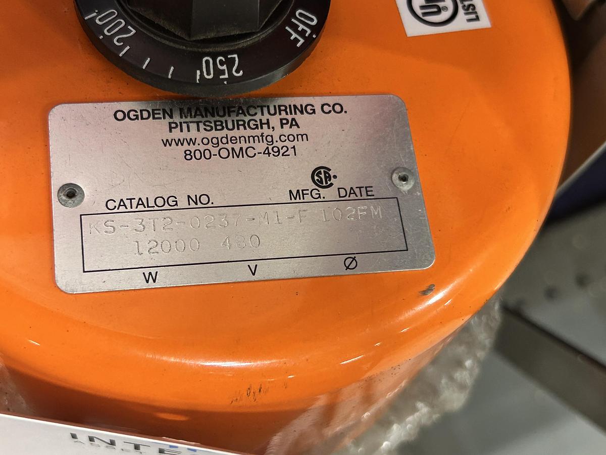 Used Ogden Manufacturing Co., Part # KS-3T2-0237-M1-F 102FM, (12000 Watts)