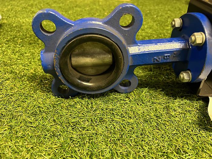 Used Bi-Torq PN85SR, 3" Butterfly Valve W/ Pneumatic Actuator & Bray Commercial VRC-VE900G-T1 Electro-Pneumatic Positioner