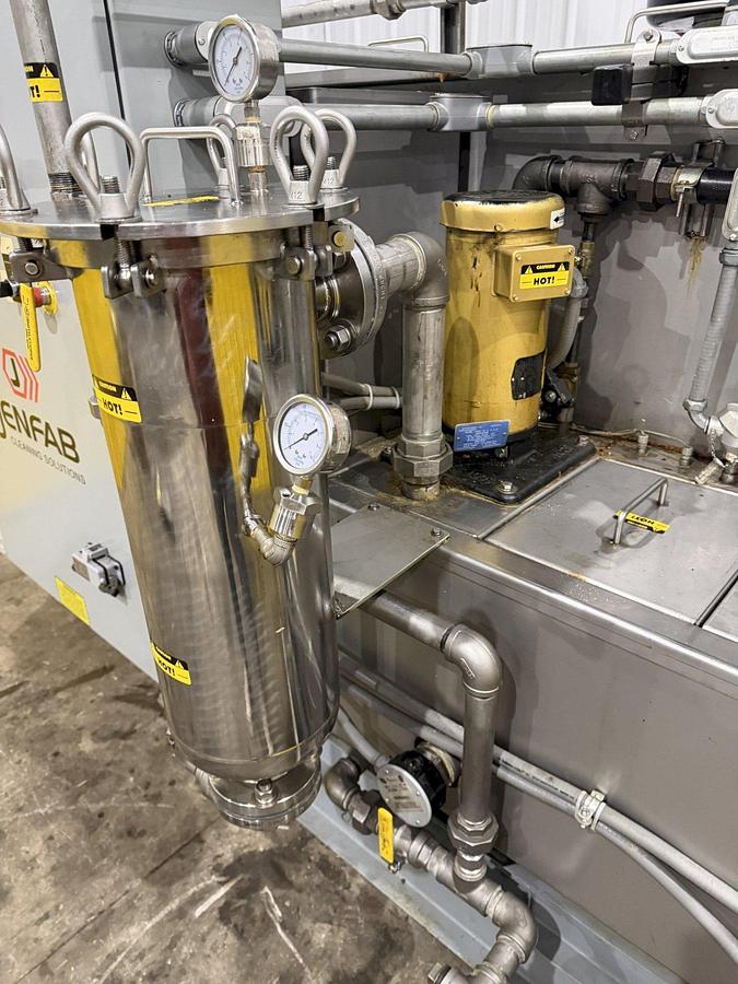 Used JENFAB STAINLESS MODEL # LJ 19" ROTARY DRUM WASH / RINSE/ DRY PARTS WASHER SYSTEM