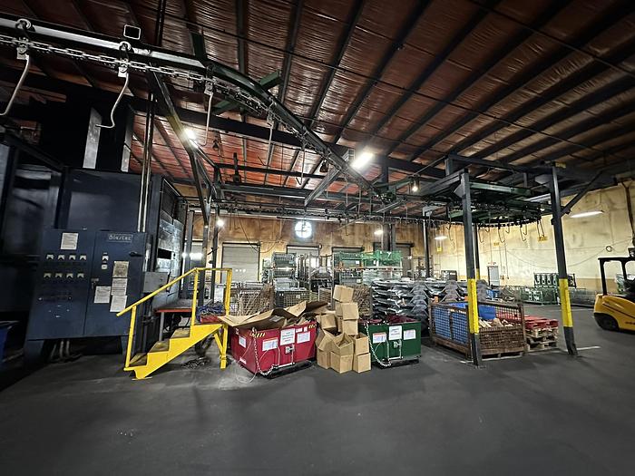 Used Blastec 8-wheel descaling machine Pass Thru Type Shot Blaster