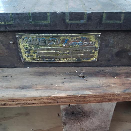 Used 12" x 24" Kanetsu Electro Magnetic Chuck