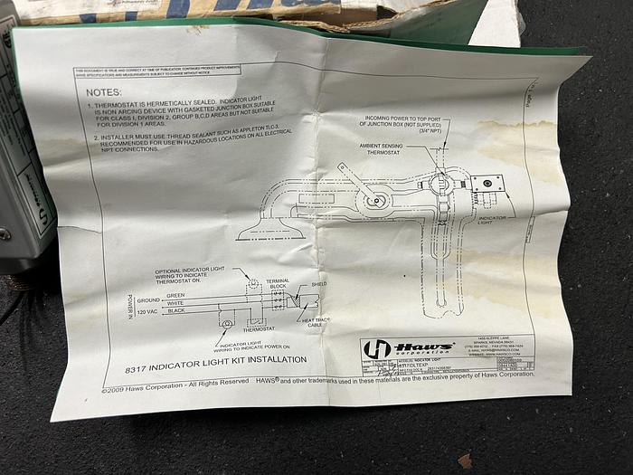 Used Haws Corporation Indicator Light, Model: 8317IDLTExP (New in Box)