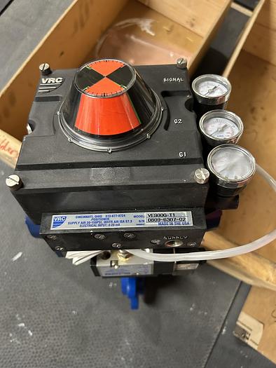 Used Bi-Torq PN85SR, 3" Butterfly Valve W/ Pneumatic Actuator & Bray Commercial VRC-VE900G-T1 Electro-Pneumatic Positioner