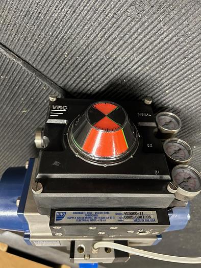 Used Bi-Torq PN115SR, 4" Butterfly Valve W/ Pneumatic Actuator & VRC Bray VE900G-T1