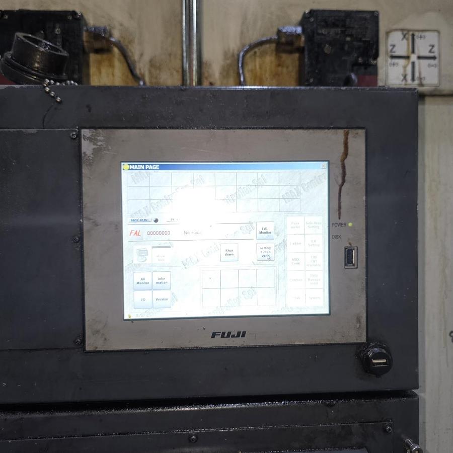 Used Fuji Model ANW-4100 Twin Spindle Twin Turret Ganty Load CNC Lathe
