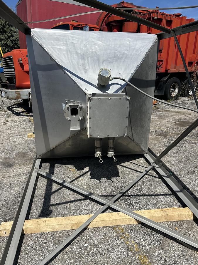 Used 1850 Gallon Stainless Steel Square Storage Tank