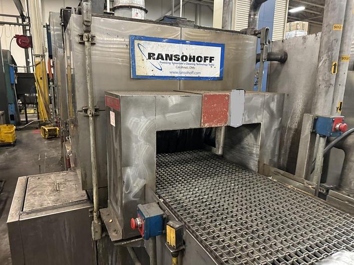 Used 3-Stage Ransohoff Stainless Steel Washer, 24" wide Conveyor