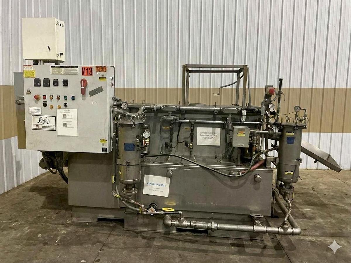 Used 2018 JENFAB STAINLESS MODEL #LJ 19" ROTARY DRUM WASH / RINSE / DRAY PARTS WASHER SYSTEM 