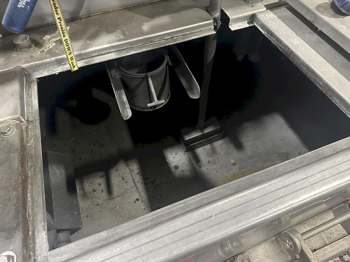 Used 3-LANE 12" WIDE BELT, 4-STAGE STAINLESS STEELL WASHER JENFAB MODEL #MCCS-3000SS2F