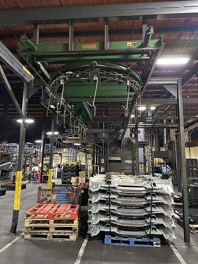 Used Blastec 8-wheel descaling machine Pass Thru Type Shot Blaster