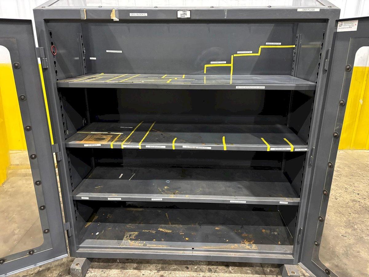 Used STRONGHOLD MODEL #55-LD-243-BL-SL-SRPG HEAVY DUTY CABINET W/ SEE-THROUGH DOORS