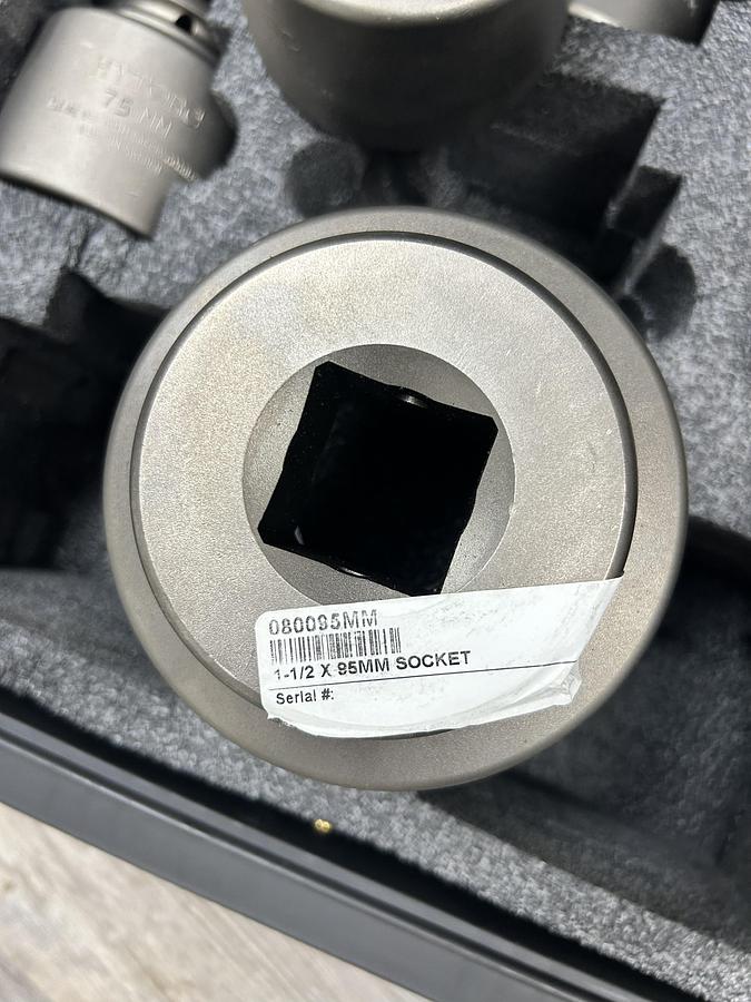 Used Hytorc 1-1/2" Drive Metric Socket Set - Size 60mm to 105mm