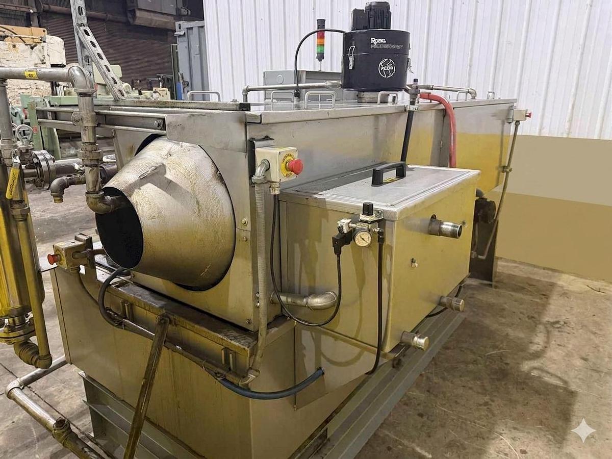 Used JENFAB STAINLESS MODEL # LJ 19" ROTARY DRUM WASH / RINSE/ DRY PARTS WASHER SYSTEM