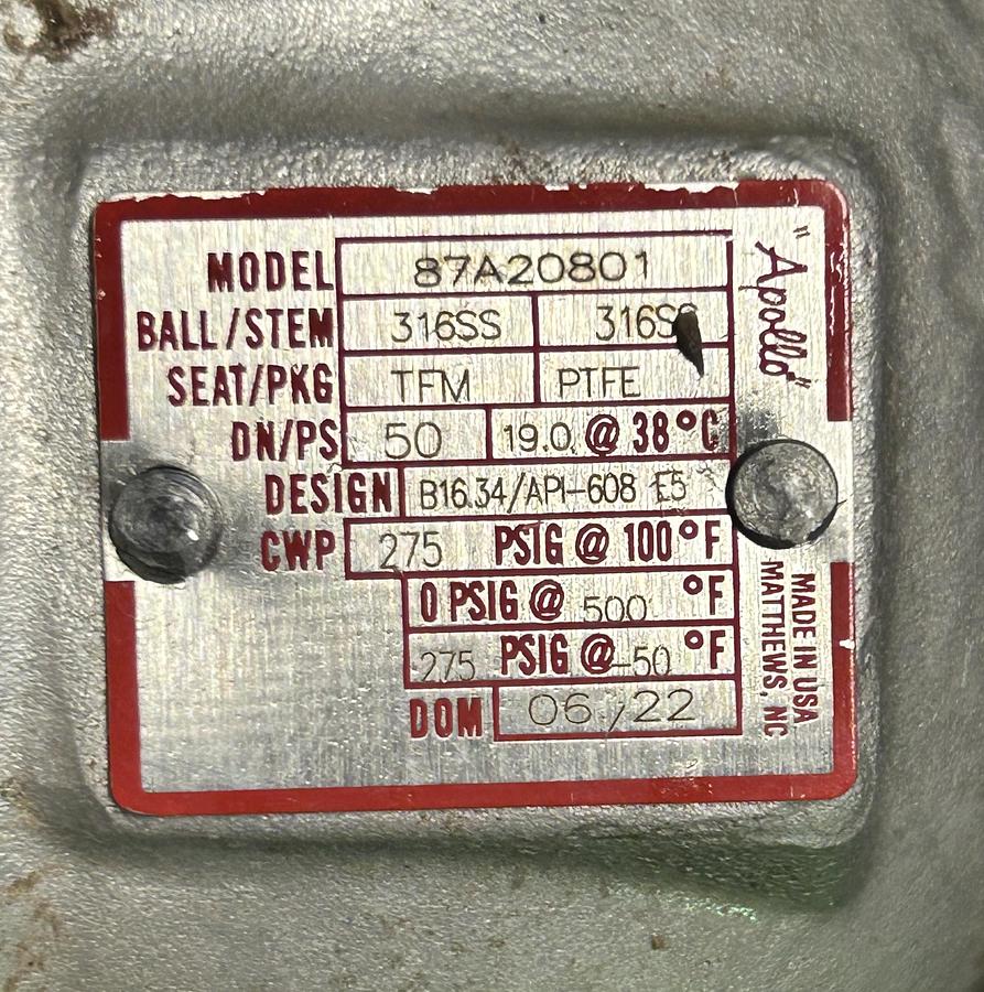 Apollo AS0150N04ACA Quarter-Turn Rack and Pinion Pneumatic Actuator