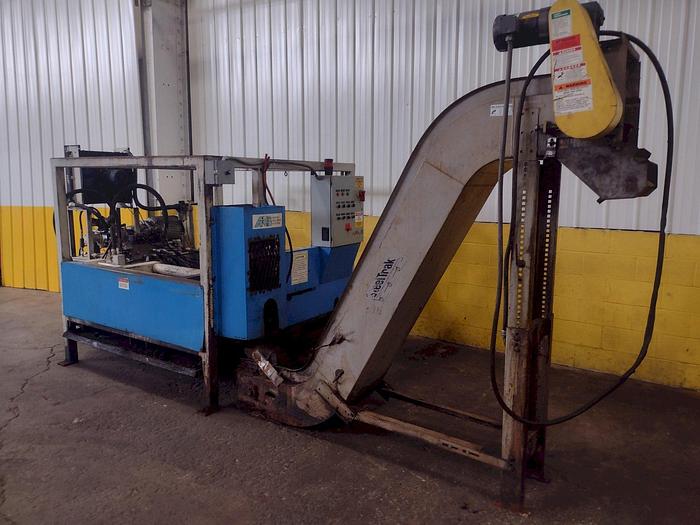 Used 196 TON X 3.5 ARS MODEL #RST 1000 HORIZONTAL HYDRAULIC BRIQUETTER / PUCKING PRESS SYSTEM