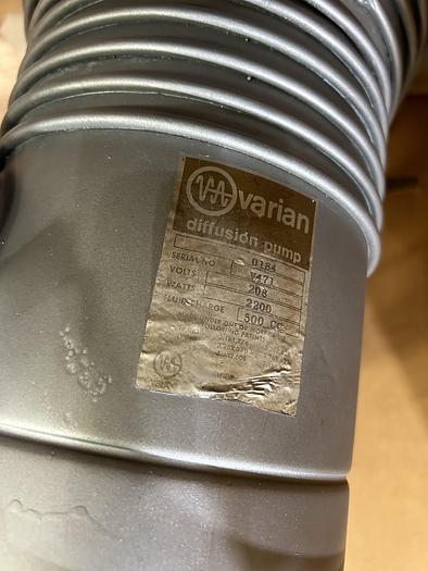 VARIAN DIFFUSION PUMP, Model: 0184