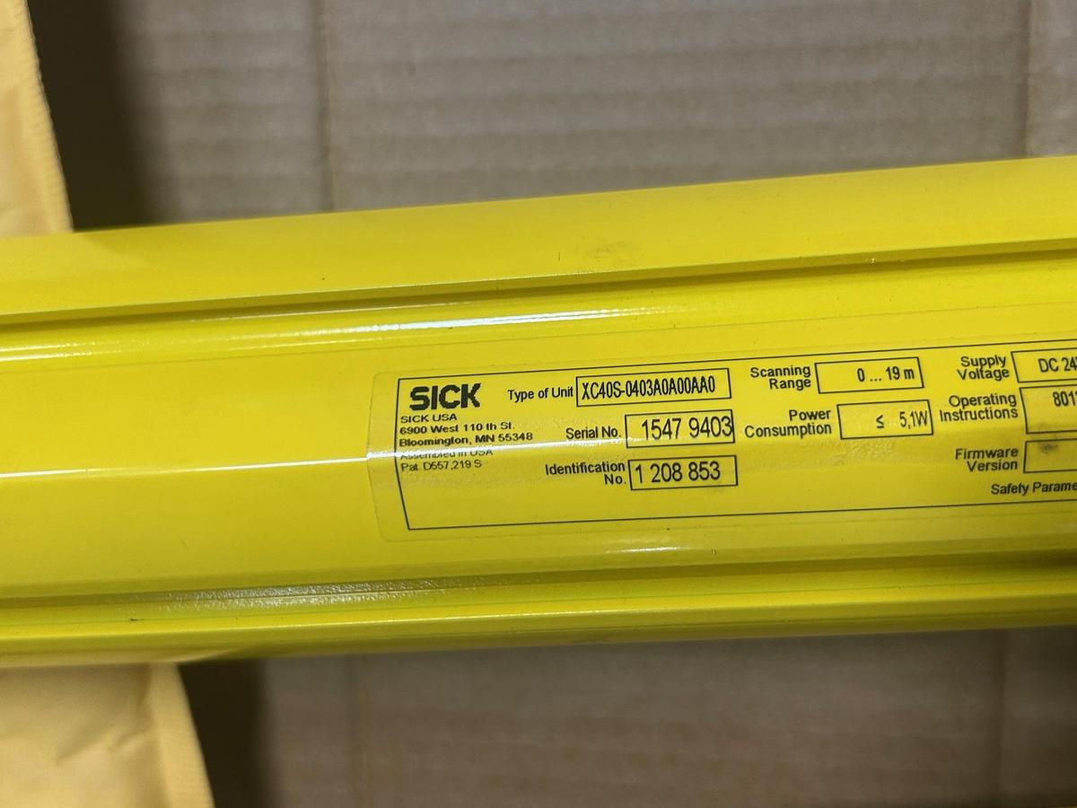 Sick C4000, Select Receiver & Sender, Model: XC40S-0403A0A00AA0 & XC40E-0403A0A00AA0