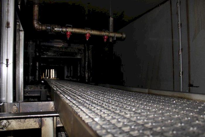 Used 4-Stage Continental Equipment Corp Gas Heat Stainless Steel Conveyor Washer w/ 18" X 15" H Opening