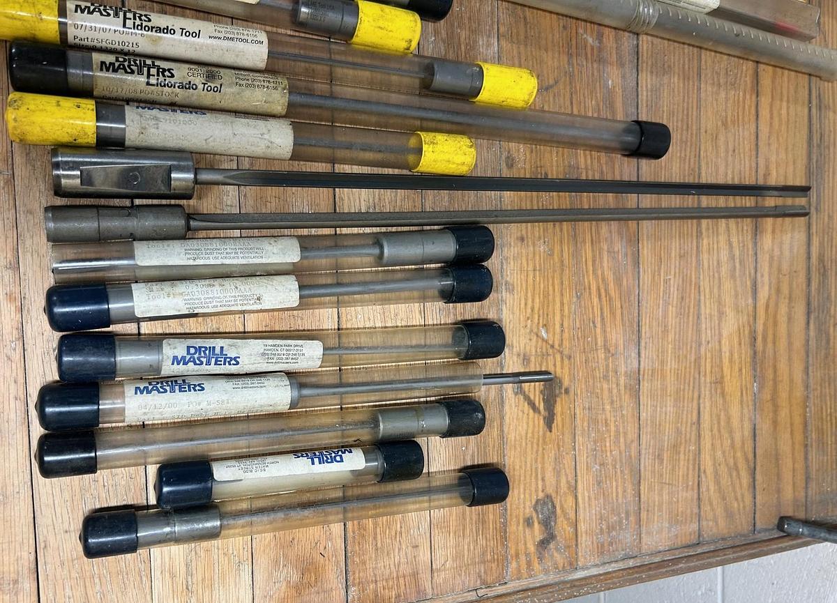 Used Large Lot of Various New Gun Drills Eldorado Tool Drill Masters, 40+ Gun Drills