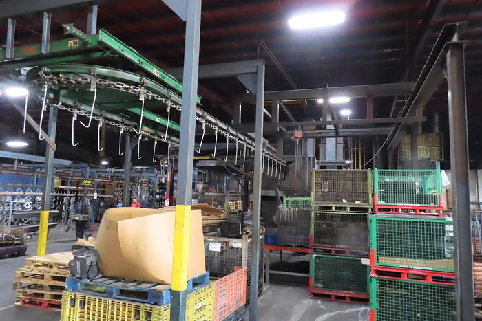 Used Blastec 8-wheel descaling machine  Pass Thru Type Shot Blaster  