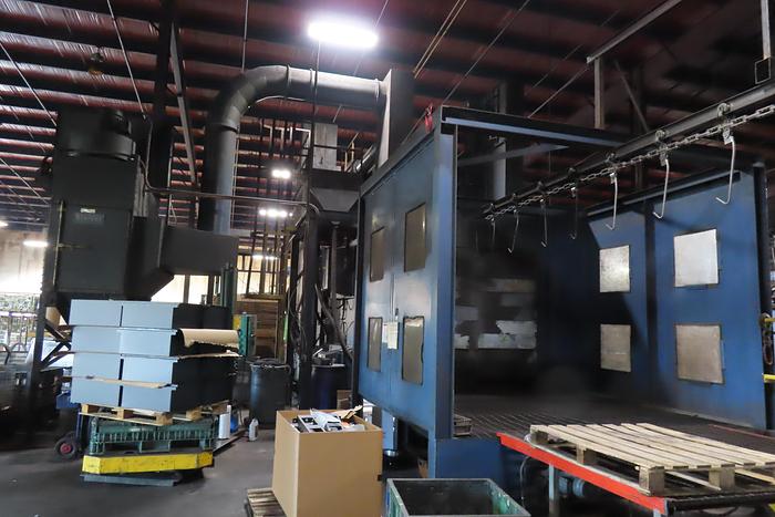 Used Blastec 8-wheel descaling machine Pass Thru Type Shot Blaster